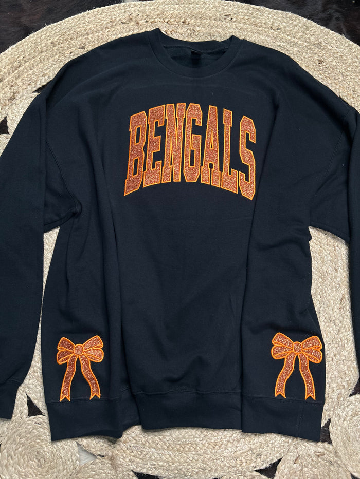 Bengals Bow Embroidered Pullover