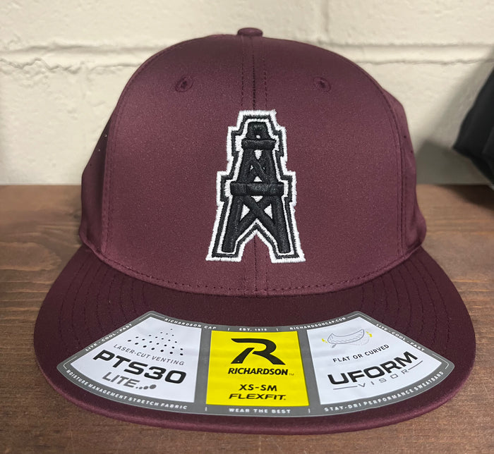 Maroon Oil Derrick Flex Fit Cap