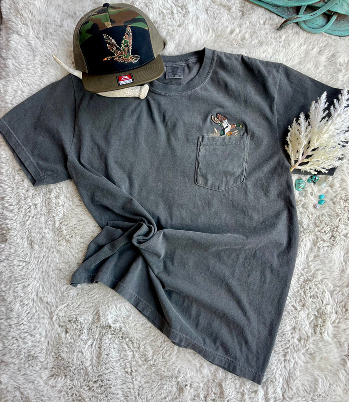 Embroidered Duck Pocket Tee