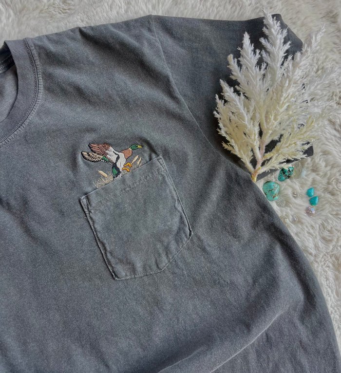 Embroidered Duck Pocket Tee