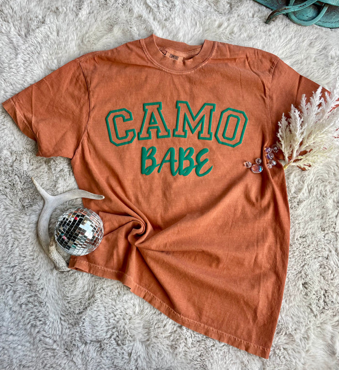 Camo Babe Tee In Rust