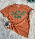 Camo Babe Tee In Rust