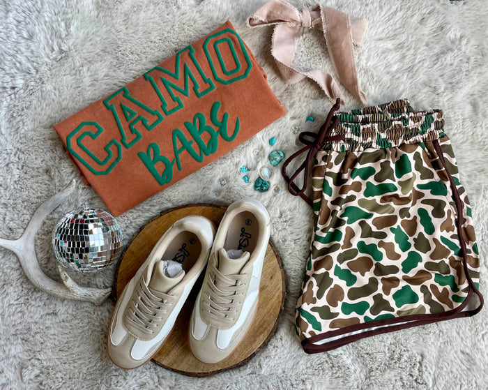 Camo Babe Tee In Rust