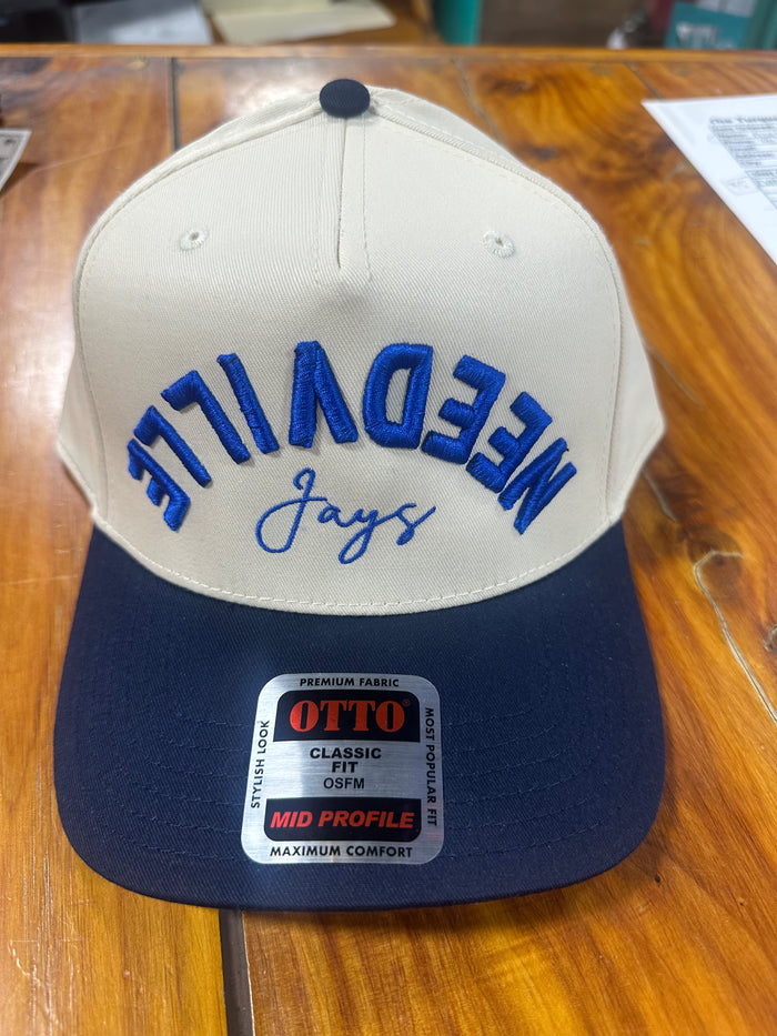 Needville Jays Embroidered Canvas Trucker Hat