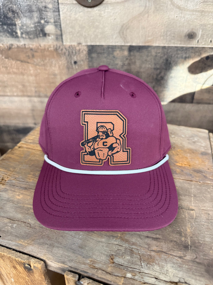 Roughnecks Elmo Leather Patch Maroon Rope Hat