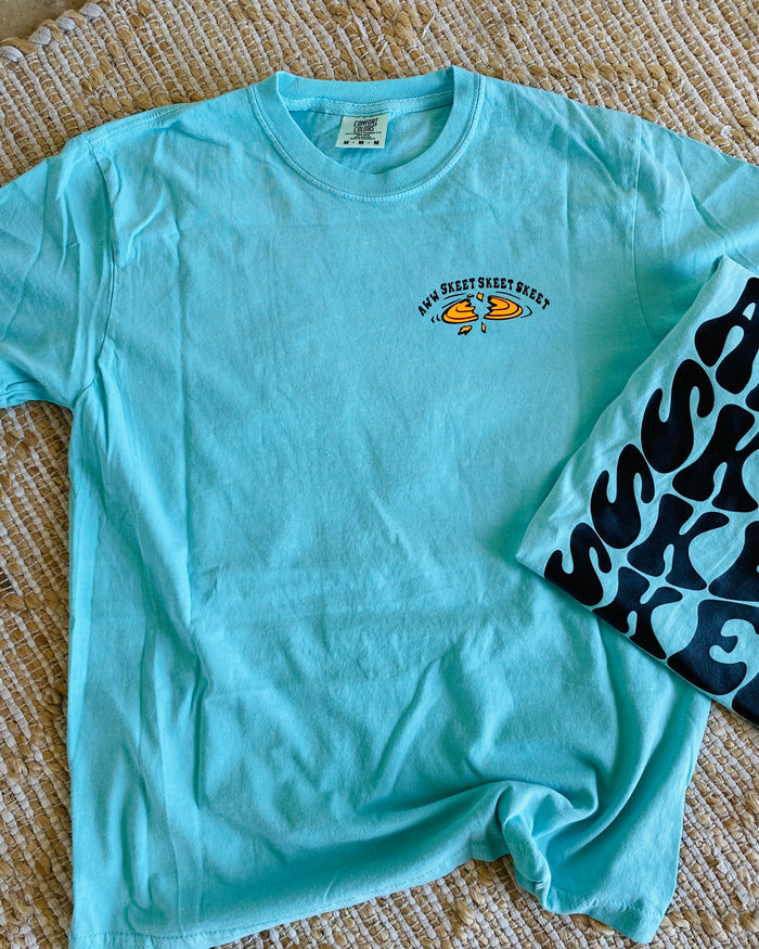Aww Skeet Skeet Teal Tee