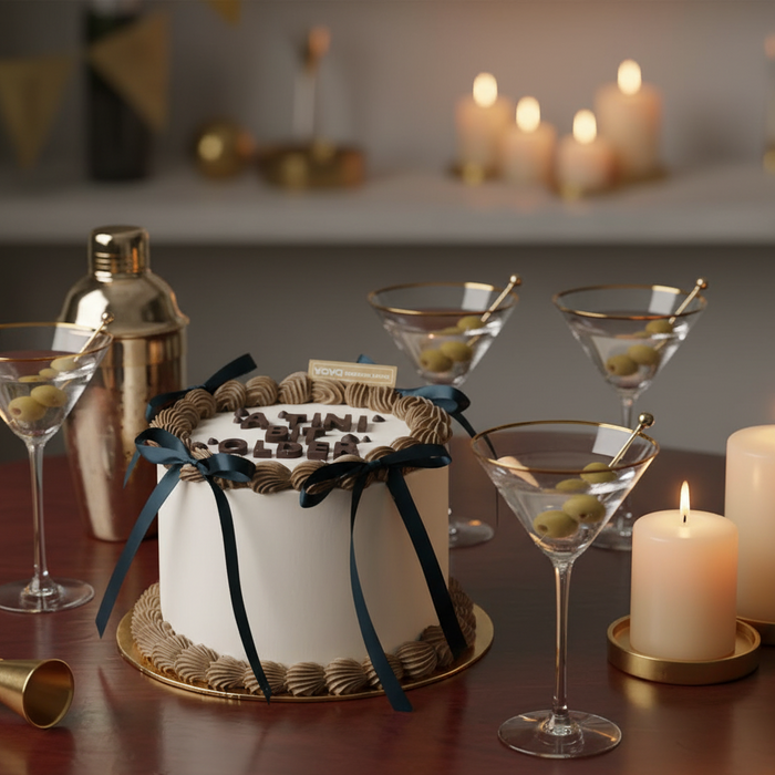 VaVa Designer Cakes A Tini Bit Older Cake – Chic, Playful, and Perfectly Grown-Up