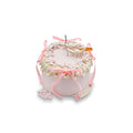 VaVa Designer Cakes Angel Wings Ribbon Chiffon Cake - delicate blossoms and pearls