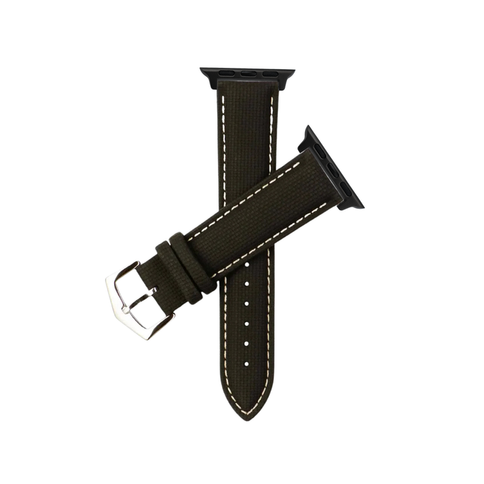 italian black strap for apple watch