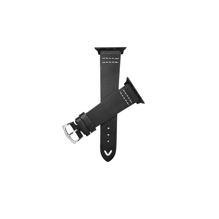 black leather strap for apple watch