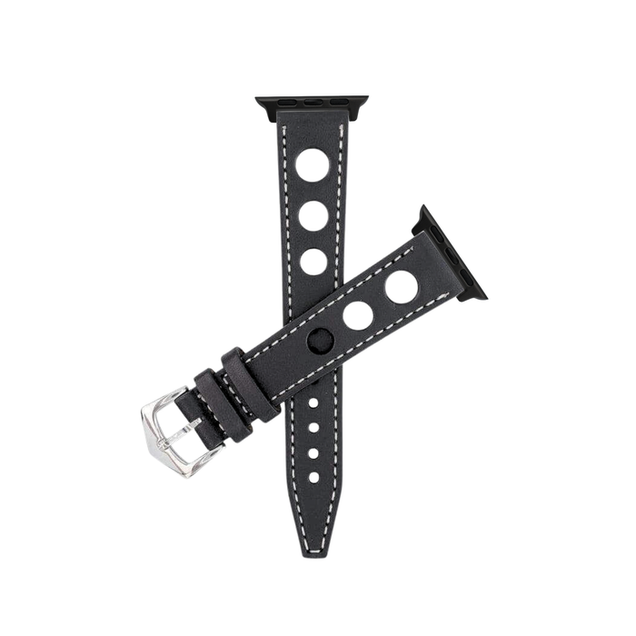 racing leather strap for apple watch