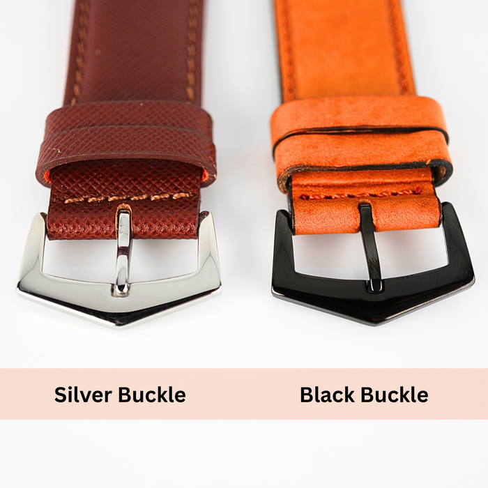 Apple Watch Leather Strap Burgundy Saffiano Folded Edge