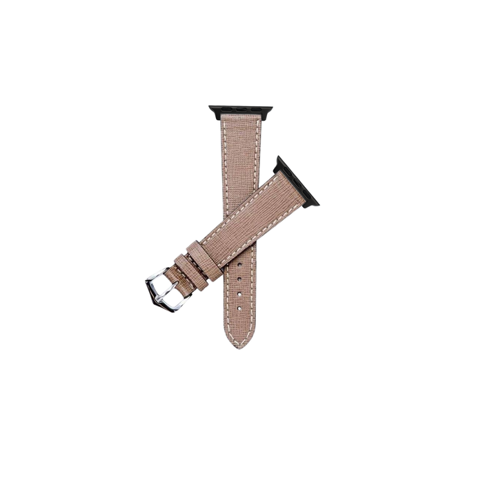 Apple Watch Leather Strap Taupe Saffiano