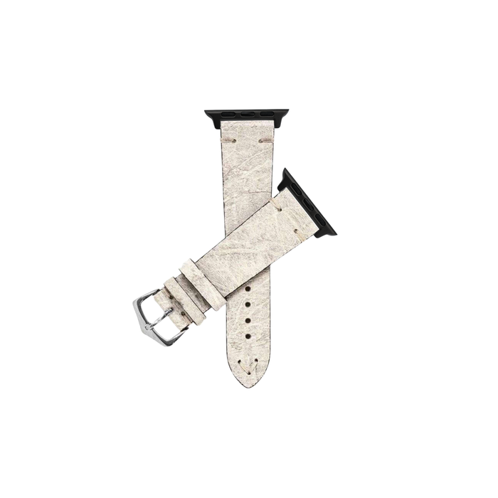 white leather strap or apple watch