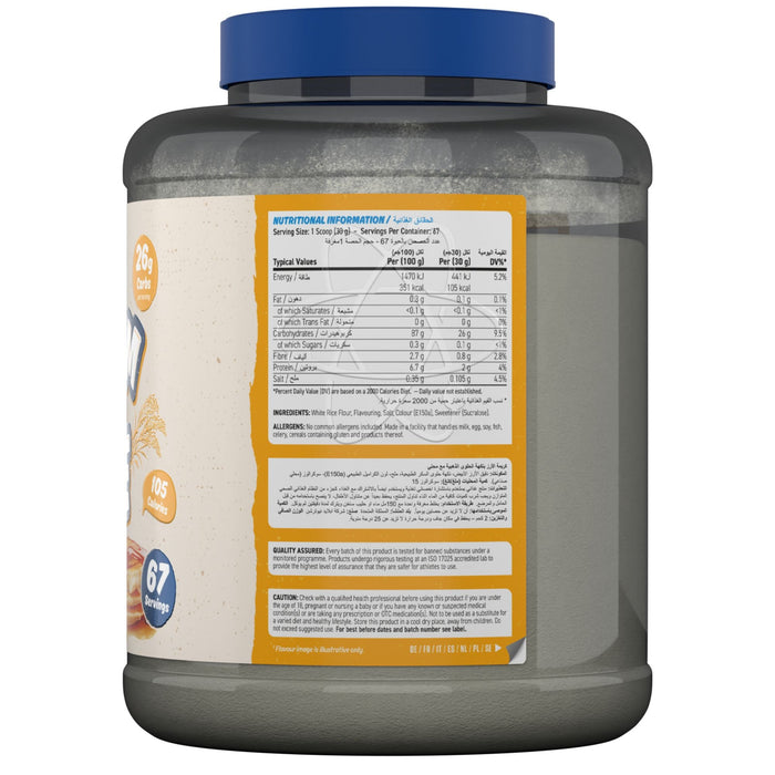 Applied Nutrition Cream of Rice Toffee Biscuit valeurs nutritionnelles