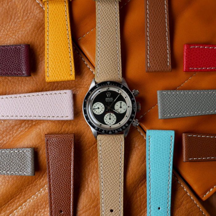 Rolex Submariner watch fitted with a handmade leather strap by Milano Straps combining sport style with elegance