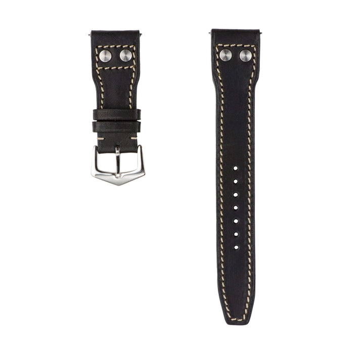 Best Black Novonappa IWC Pilot Style - Military Watch Strap- Milano Straps
