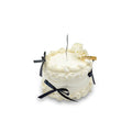VaVa Designer Cakes Black Bow Elegance Chiffon Cake – White Rose & Pearls