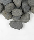 Black garden cobbles