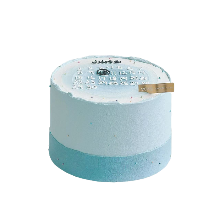 VaVa Designer Cakes Blue Calendar Chiffon Cake – A Sweet Date to Remember