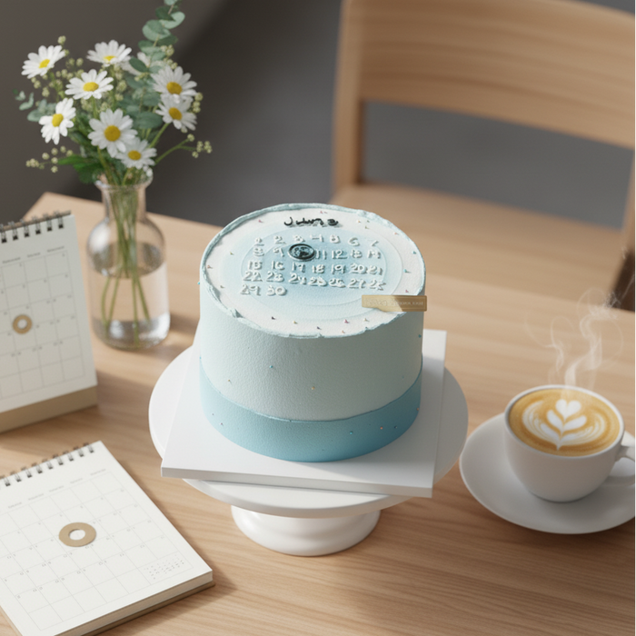 VaVa Designer Cakes Blue Calendar Chiffon Cake – A Sweet Date to Remember