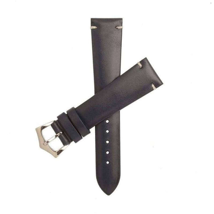 Blue Calfskin Leather Vintage Watch Strap - Leather strap- Milano Straps