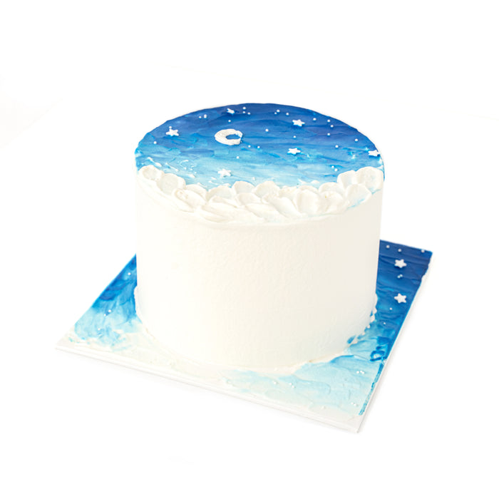 VaVa Designer Cakes Blue Starry Night Cake – Elegant Galaxy-Inspired Celebration