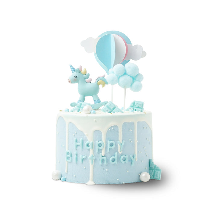 VaVa Designer Cakes Blue Unicorn Birthday Cake – Whimsical Sky Fantasy Delight