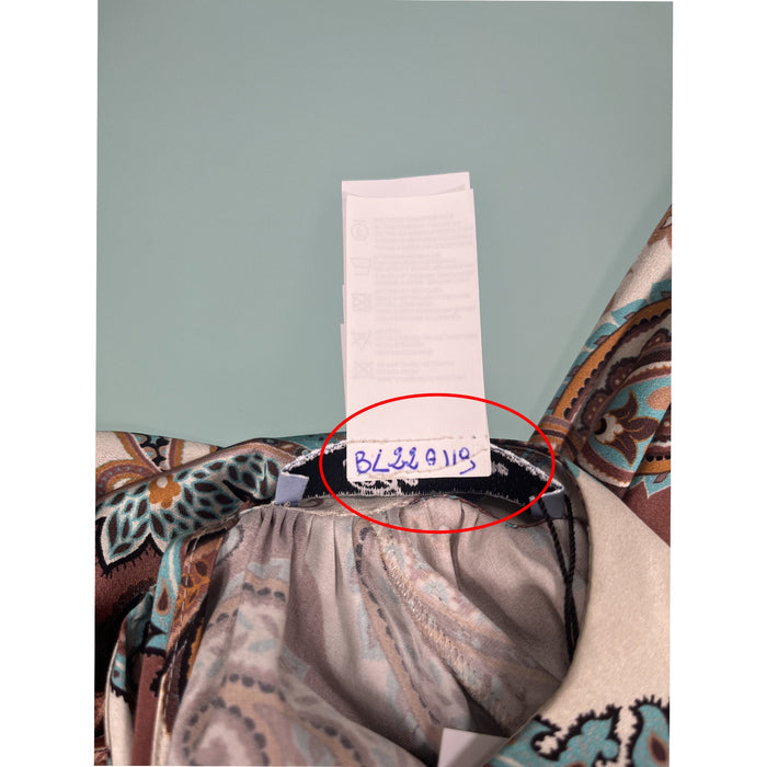 Blumarine Silk Printed Long Dress