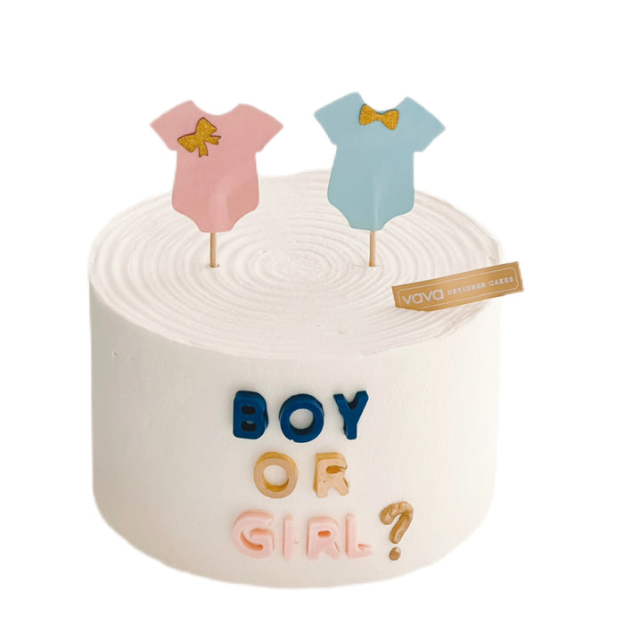 VaVa Designer Cakes Boy or Girl Gender Reveal Chiffon Cake – A Sweet Surprise in Every Slice