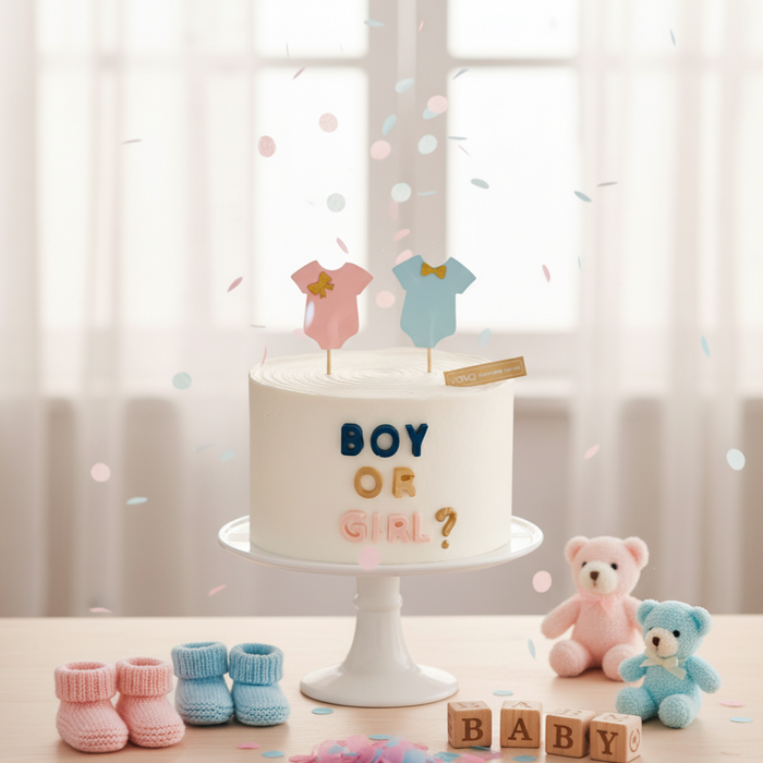 VaVa Designer Cakes Boy or Girl Gender Reveal Chiffon Cake – A Sweet Surprise in Every Slice