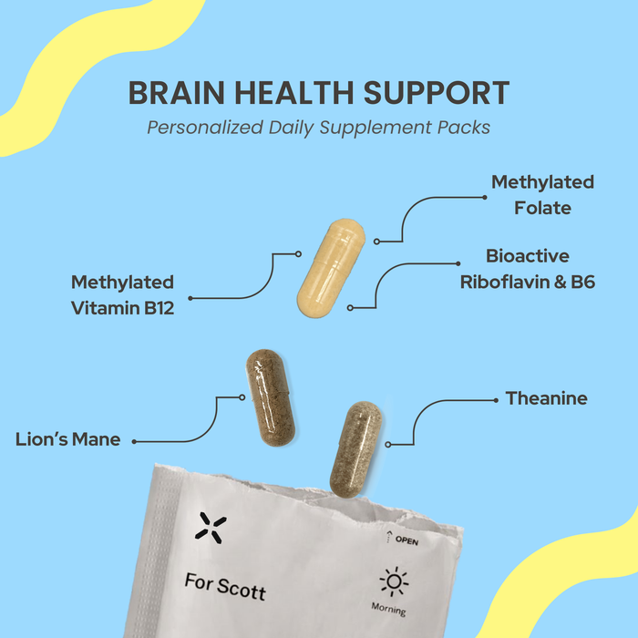 PlexusDx Brain Health Support personalized daily supplement pack for cognitive wellness and nootropic support