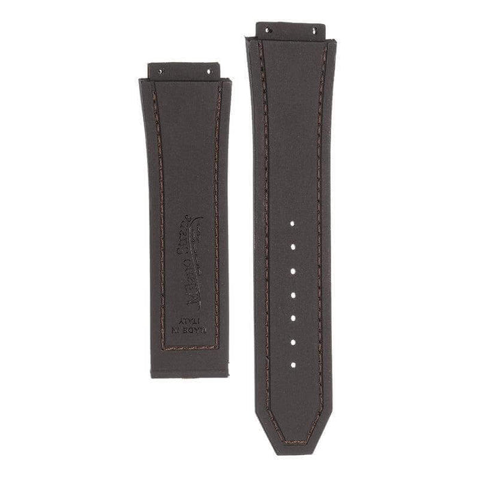 Brown Genuine Alligator Watch Strap for Hublot Big Bang - Rubber Strap- Milano Straps