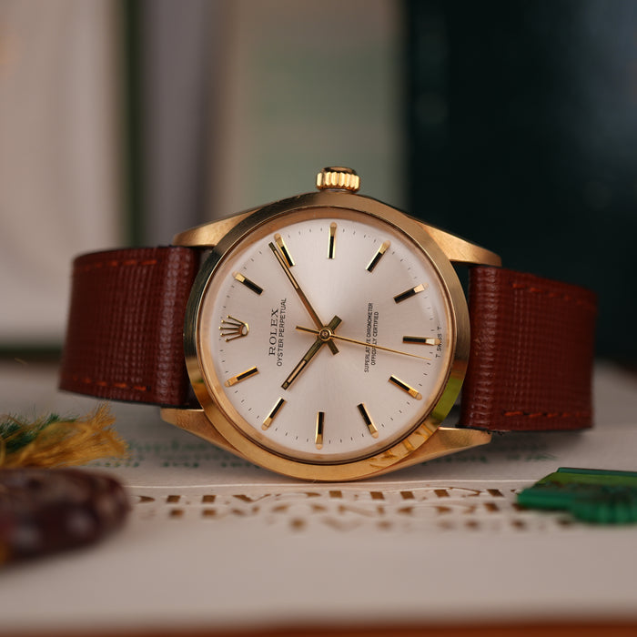 Brown Saffiano  Leather Tone Stitching  Watch Strap