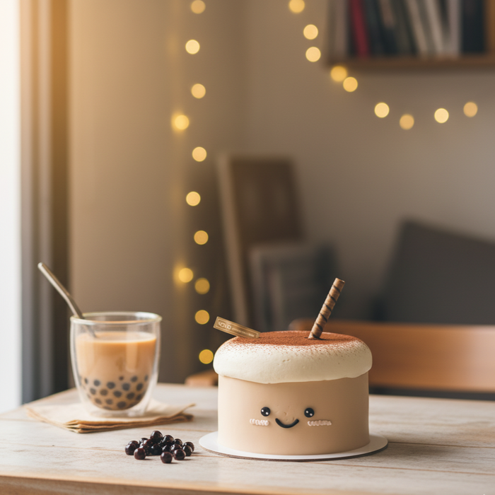 VaVa Designer Cakes Bubble Tea Chiffon Cake – A Whimsical Sip of Sweet Delight
