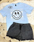 Bulldogs Checkered Smiley Tee