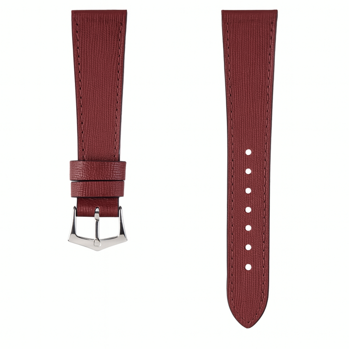 Burgundy Saffiano  Leather Watch Strap