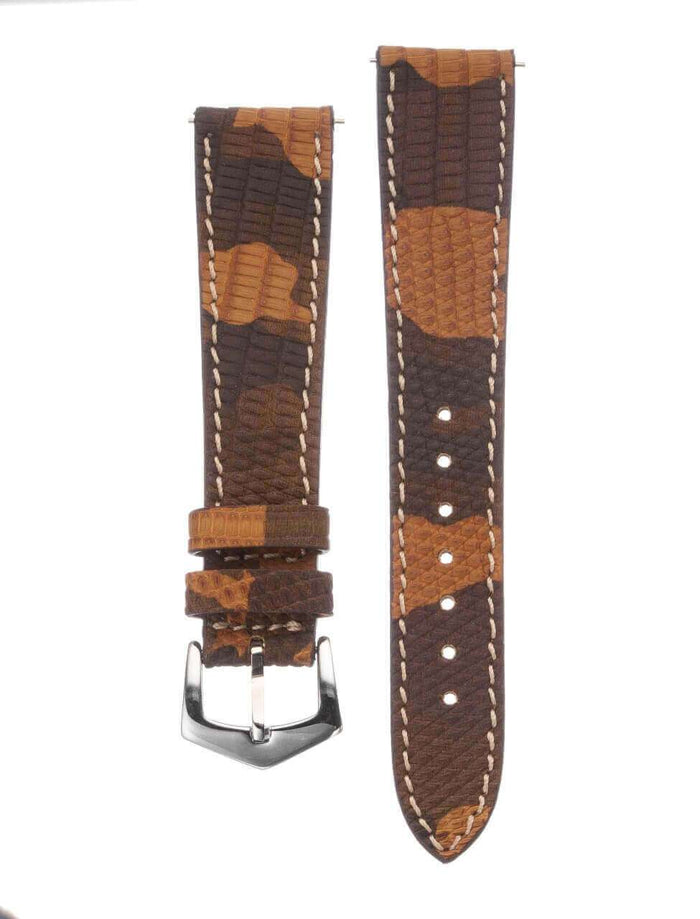 Camouflage Lizard Watch Strap - Leather strap- Milano Straps