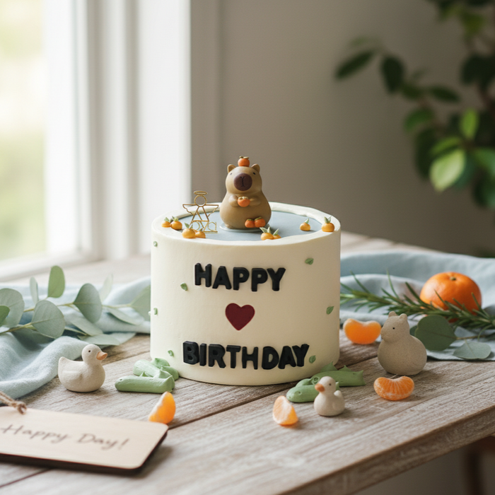 VaVa Designer Cakes Capybara Chiffon Cake – A Chill and Charming Birthday Treat