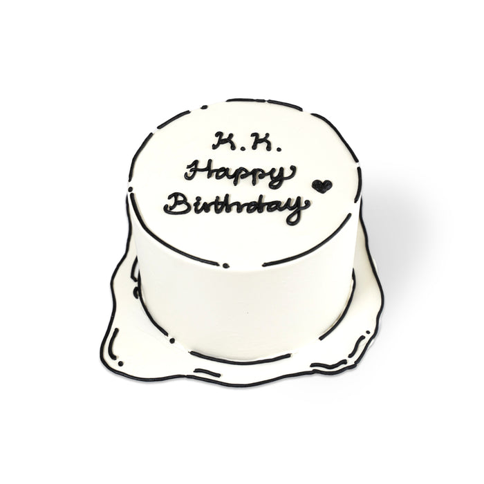 VaVa Designer Cakes Cartoon Sketch Cake – A Minimalist Masterpiece in Black and White