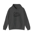 Coffee & Barbells  - Unisex Heavy Blend Hooded Sweatshirt - Black Logo on Front & Right Sleeve
