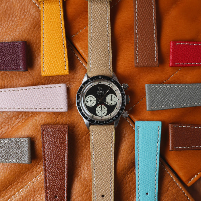 Rolex watch on an Italian leather watch strap by Milano Straps suitable for everyday and travel wear