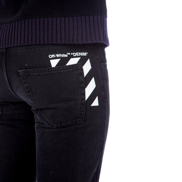 Off-White Cotton Denim Jeans