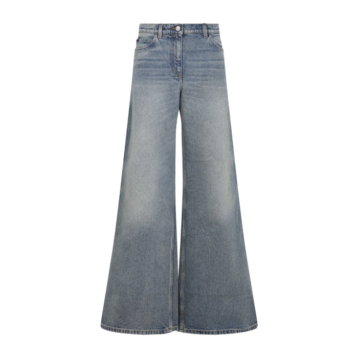 Courreges Baggy Hammer Jeans - blue wide-leg pants for women