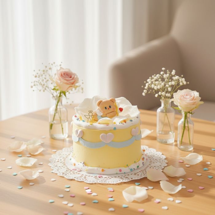 VaVa Designer Cakes Cupid Bear Dream Cake – Sweet Blessings for Every Celebration