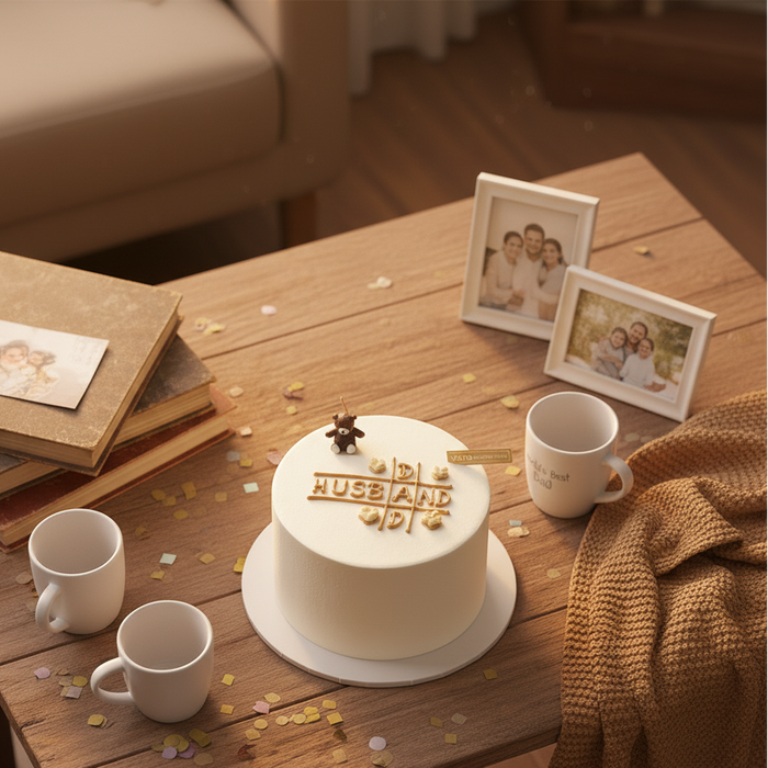 VaVa Designer Cakes Dad & Husband Teddy Love Cake – A Sweet Tribute to the Men You Cherish