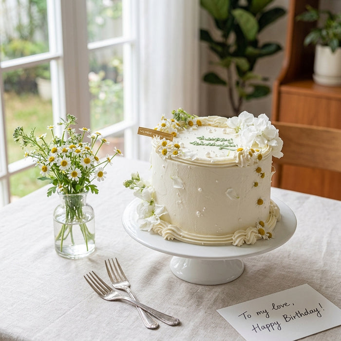 VaVa Designer Cakes Daisy Garden Chiffon Cake - For Heartfelt Celebrations