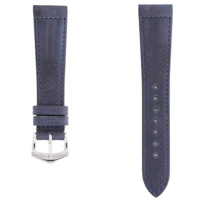 Dark Blue Crazy Horse Leather Watch Strap - Leather strap- Milano Straps