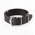 Dark Brown Military Leather Watch Strap - Military Watch Strap- Milano Straps