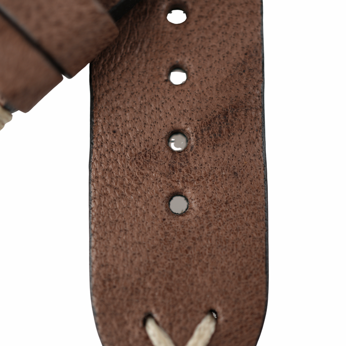 Dark Taupe Hand Brushed Vintage Leather Watch Strap